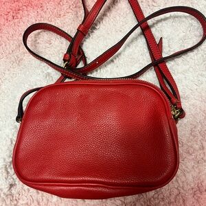Red Leather Crossbody Bag  banana republic - Classic Women's Shoulder Bag